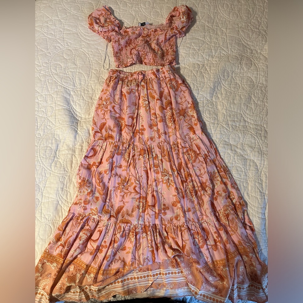 State of Mind Pink and Orange Floral Dress